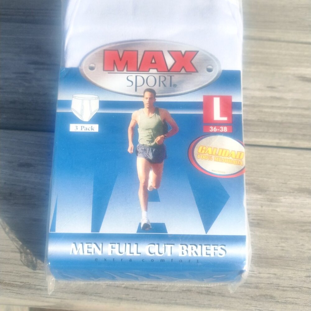 2 X Men's Max Sport 3 pk Full Cut Briefs Sz Large - Picture 5 of 10